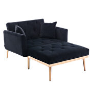 Black velvet chaise lounge chair /accent chair by La Spezia additional picture 7