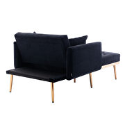 Black velvet chaise lounge chair /accent chair by La Spezia additional picture 8