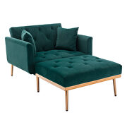 Green velvet chaise lounge chair /accent chair by La Spezia additional picture 2