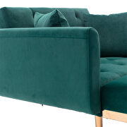 Green velvet chaise lounge chair /accent chair by La Spezia additional picture 4