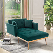 Green velvet chaise lounge chair /accent chair by La Spezia additional picture 5