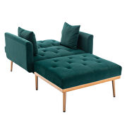 Green velvet chaise lounge chair /accent chair by La Spezia additional picture 9