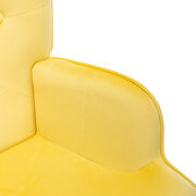 Accent chair living room/bed room, modern leisure chair yellow color microfiber fabric by La Spezia additional picture 11
