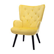 Accent chair living room/bed room, modern leisure chair yellow color microfiber fabric by La Spezia additional picture 3