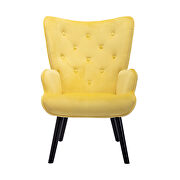Accent chair living room/bed room, modern leisure chair yellow color microfiber fabric by La Spezia additional picture 5