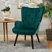 Accent chair living room/bed room, modern leisure chair green color microfiber fabric by La Spezia additional picture 11