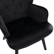 Accent chair living room/bed room, modern leisure chair black color microfiber fabric by La Spezia additional picture 11