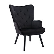Accent chair living room/bed room, modern leisure chair black color microfiber fabric by La Spezia additional picture 12
