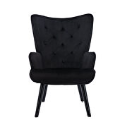 Accent chair living room/bed room, modern leisure chair black color microfiber fabric by La Spezia additional picture 13