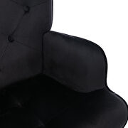 Accent chair living room/bed room, modern leisure chair black color microfiber fabric additional photo 5 of 13
