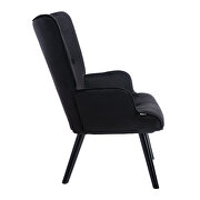 Accent chair living room/bed room, modern leisure chair black color microfiber fabric by La Spezia additional picture 10