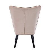 Accent chair living room/bed room, modern leisure chair beige color microfiber fabric by La Spezia additional picture 13