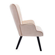 Accent chair living room/bed room, modern leisure chair beige color microfiber fabric by La Spezia additional picture 4