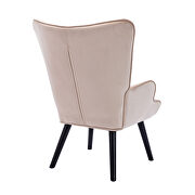 Accent chair living room/bed room, modern leisure chair beige color microfiber fabric by La Spezia additional picture 5