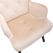 Accent chair living room/bed room, modern leisure chair beige color microfiber fabric by La Spezia additional picture 6