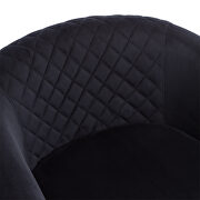 Black velvet swivel barrel chair with nailheads and metal base by La Spezia additional picture 10