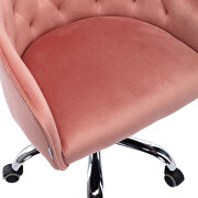 Pink velvet fabric modern leisure office chair by La Spezia additional picture 2