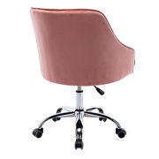 Pink velvet fabric modern leisure office chair by La Spezia additional picture 8