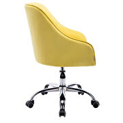 Yellow velvet fabric modern leisure office chair by La Spezia additional picture 2