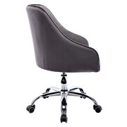 Dark gray velvet fabric modern leisure office chair by La Spezia additional picture 4