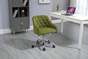 Green velvet fabric modern leisure office chair by La Spezia additional picture 2