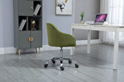 Green velvet fabric modern leisure office chair by La Spezia additional picture 5