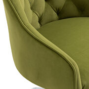 Green velvet fabric modern leisure office chair by La Spezia additional picture 6