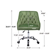 Green velvet fabric modern leisure office chair by La Spezia additional picture 10