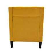 Yellow accent armchair living room chair with nailheads and solid wood legs by La Spezia additional picture 8