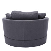 Gray linen modern leisure accent barrel chair by La Spezia additional picture 9