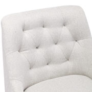 Beige linen fabric modern leisure swivel office chair by La Spezia additional picture 11