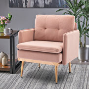 Pink velvet chaise lounge chair /accent chair additional photo 2 of 15