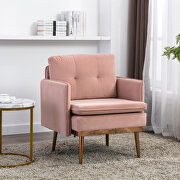 Pink velvet chaise lounge chair /accent chair additional photo 5 of 15