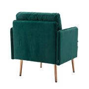 Green velvet chaise lounge chair /accent chair additional photo 3 of 14