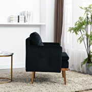 Black velvet chaise lounge chair /accent chair by La Spezia additional picture 11