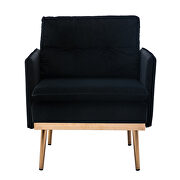 Black velvet chaise lounge chair /accent chair by La Spezia additional picture 15