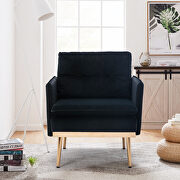 Black velvet chaise lounge chair /accent chair by La Spezia additional picture 17