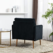Black velvet chaise lounge chair /accent chair additional photo 4 of 16