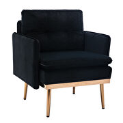 Black velvet chaise lounge chair /accent chair additional photo 5 of 16