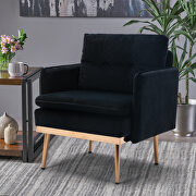 Black velvet chaise lounge chair /accent chair by La Spezia additional picture 7