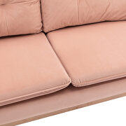 Loveseat rose golden velvet sofa with stainless feet by La Spezia additional picture 5