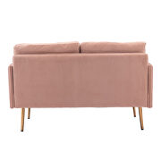 Loveseat rose golden velvet sofa with stainless feet by La Spezia additional picture 6