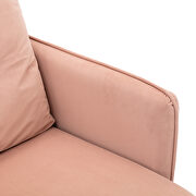 Loveseat rose golden velvet sofa with stainless feet by La Spezia additional picture 7