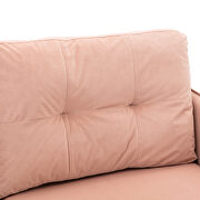Loveseat rose golden velvet sofa with stainless feet by La Spezia additional picture 8
