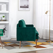 Loveseat green velvet sofa with stainless feet by La Spezia additional picture 12