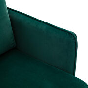 Loveseat green velvet sofa with stainless feet by La Spezia additional picture 13