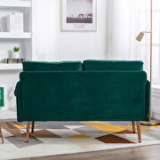 Loveseat green velvet sofa with stainless feet by La Spezia additional picture 6