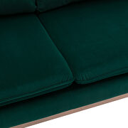 Loveseat green velvet sofa with stainless feet by La Spezia additional picture 7