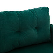 Loveseat green velvet sofa with stainless feet by La Spezia additional picture 8