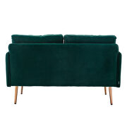 Loveseat green velvet sofa with stainless feet by La Spezia additional picture 9